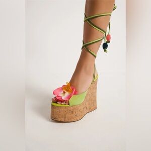 Naked Wolfe Sunflower Green Kid Suede